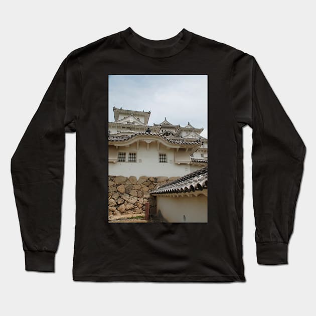 Castle at Himeji, Kansai, Japan Long Sleeve T-Shirt by jojobob